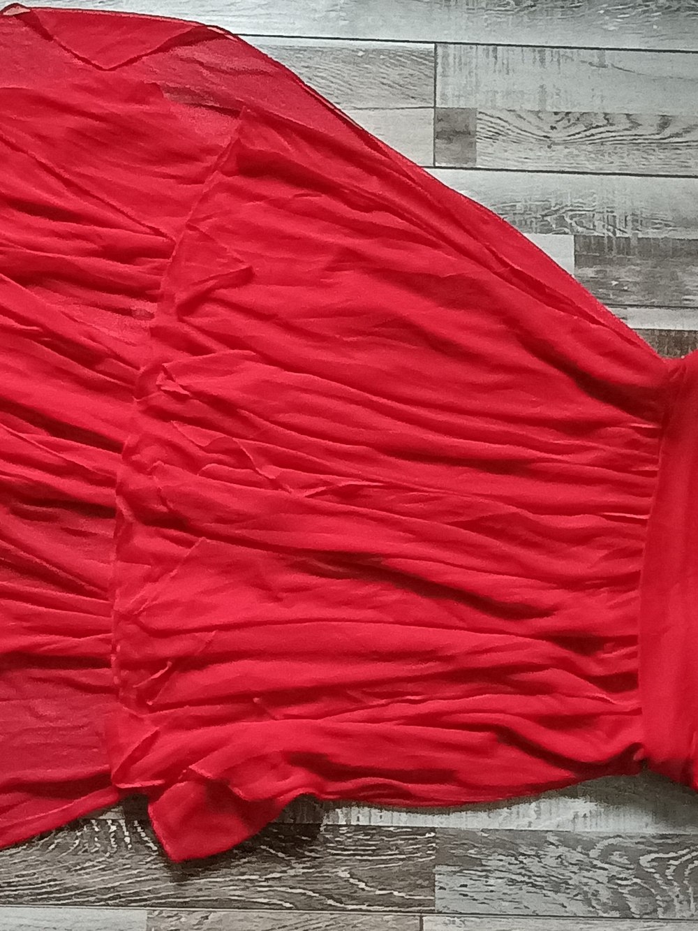 Ruby Rox Red Strapless High-Low Chiffon Dress - Picture 3 of 8